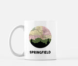 Springfield Ohio map and skyline mug