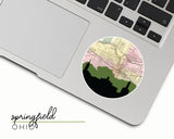 Springfield Ohio map and skyline sticker