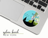Sylvan Beach New York map and skyline sticker