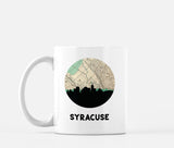 Syracuse New York map and skyline mug