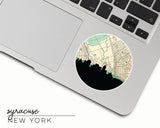 Syracuse New York map and skyline sticker