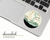 Shenandoah Virginia map and skyline sticker