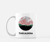 Tuscaloosa Alabama map and skyline mug