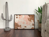 Blush Cowhide — Dust + Denim Pattern Print