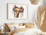 Western Saddle Art Print – Texas Decor
