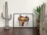 Western Saddle Art Print – Texas Decor