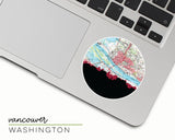Vancouver Washington map and skyline sticker