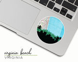 Virginia Beach Virginia map and skyline sticker