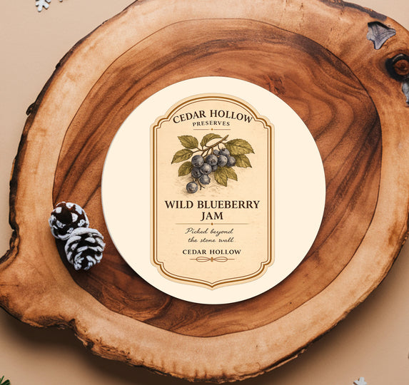 Vermont Wild Blueberry Jam Ceramic Coaster Set – Cedar Hollow Preserves | Cider + Cedar | Paperfinch