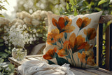 Harvest Blooms Throw Pillow — Autumn Botanical