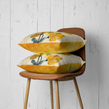 Late Season Blooms Throw Pillow — Muted Botanical