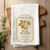 Vermont Pear Butter Kitchen Tea Towel – Cedar Hollow Preserves | Cider + Cedar | Paperfinch