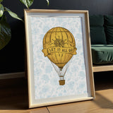 Hot Air Balloon Art Print – Let It All Go | Wheat + Wind | Paperfinch