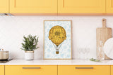 Hot Air Balloon Art Print – Let It All Go | Wheat + Wind | Paperfinch