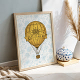 Hot Air Balloon Art Print – Let It All Go | Wheat + Wind | Paperfinch