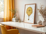 Hot Air Balloon Art Print – Let It All Go | Wheat + Wind | Paperfinch