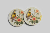 Prairie Goldfinch Coaster — Wheat + Wind