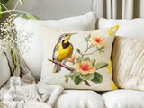 Prairie Goldfinch square pillow | Wheat + Wind Collection