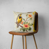 Prairie Goldfinch square pillow | Wheat + Wind Collection