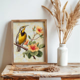 Goldfinch on Yellow art print | Wheat + Wind Collection
