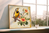 Goldfinch on Yellow art print | Wheat + Wind Collection
