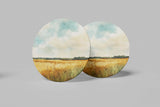 Open Field Coaster — Wheat + Wind