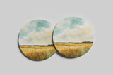 Open Field Coaster — Wheat + Wind