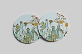 Wildflowers in Glass Coaster — Wheat + Wind