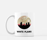 White Plains New York map and skyline mug