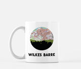 Wilkes Barre Pennsylvania map and skyline mug