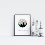 Winston Salem, North Carolina | Landmark | Art Print