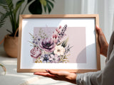 Wyoming Spring flowers art print | framed or unframed | multiple sizes