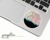 Youngstown Ohio map and skyline sticker