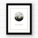 custom city skyline print, custom city skyline art, city skyline art print, city skyline wall art, city skyline decor