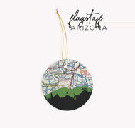 Flagstaff ornament, Flagstaff AZ gifts, Flagstaff AZ map gift, Flagstaff Arizona Christmas ornament, Arizona ornament for new home, AZ decor