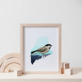 Maine State Bird Wall Art | Coastal Home Decor and New England Gift | Maine Art Print for Home & Wall Decor