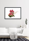 West Virginia wall art, West Virginia gifts, framed West Virginia art, botanical print, state flower print, WV home decor,West Virginia home