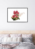 West Virginia wall art, West Virginia gifts, framed West Virginia art, botanical print, state flower print, WV home decor,West Virginia home