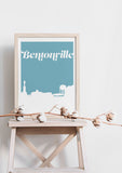 Bentonville Arkansas skyline wall art, minimalist Arkansas wall decor, Bentonville AR art print, framed Arkansas wall art, city decor