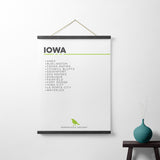 Iowa Christmas Ornament - Custom City Ceramic Holiday Decoration | Made in USA