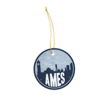 Iowa Christmas Ornament - Custom City Ceramic Holiday Decoration | Made in USA