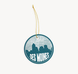 Iowa Christmas Ornament - Custom City Ceramic Holiday Decoration | Made in USA