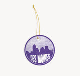 Iowa Christmas Ornament - Custom City Ceramic Holiday Decoration | Made in USA