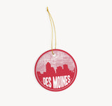 Iowa Christmas Ornament - Custom City Ceramic Holiday Decoration | Made in USA