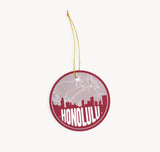 Hawaiian Islands Christmas Ornaments - Kauai, Maui & Oahu Gifts, Honolulu Decor, Kona Ornament, Tropical Holiday Decor