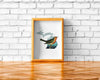 Robin Bird Wall Art - Michigan State Bird Art Print, Red Robin Framed Artwork, Perfect Gift for Birdwatchers & Nature Lovers