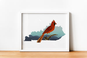 Kentucky State Bird Wall Art Print | Bird Lover Gift | Louisville KY Home Decor & Poster | Unique Kentucky Gifts