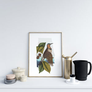 Northern Flicker Wall Art | Alabama State Bird Decor | Gift for Bird Lover | Unique Alabama House Decor