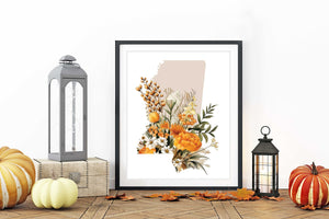 Mississippi Autumn Wall Decor | Fall Art Print | Southern Seasonal Decor for Home | Mississippi Autumn Art