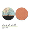 Egypt Coasters Set - Cairo & Alexandria Map Coasters, Unique Egyptian Gifts and Souvenirs, Perfect Barware for Home Decor